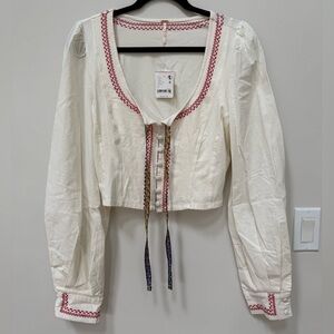 NWT Free People Cream Blouse